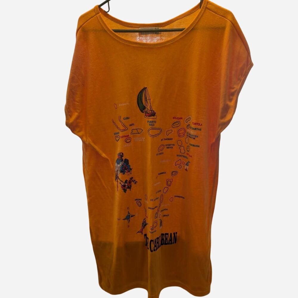Darling Women's Yellow and Orange T-shirt